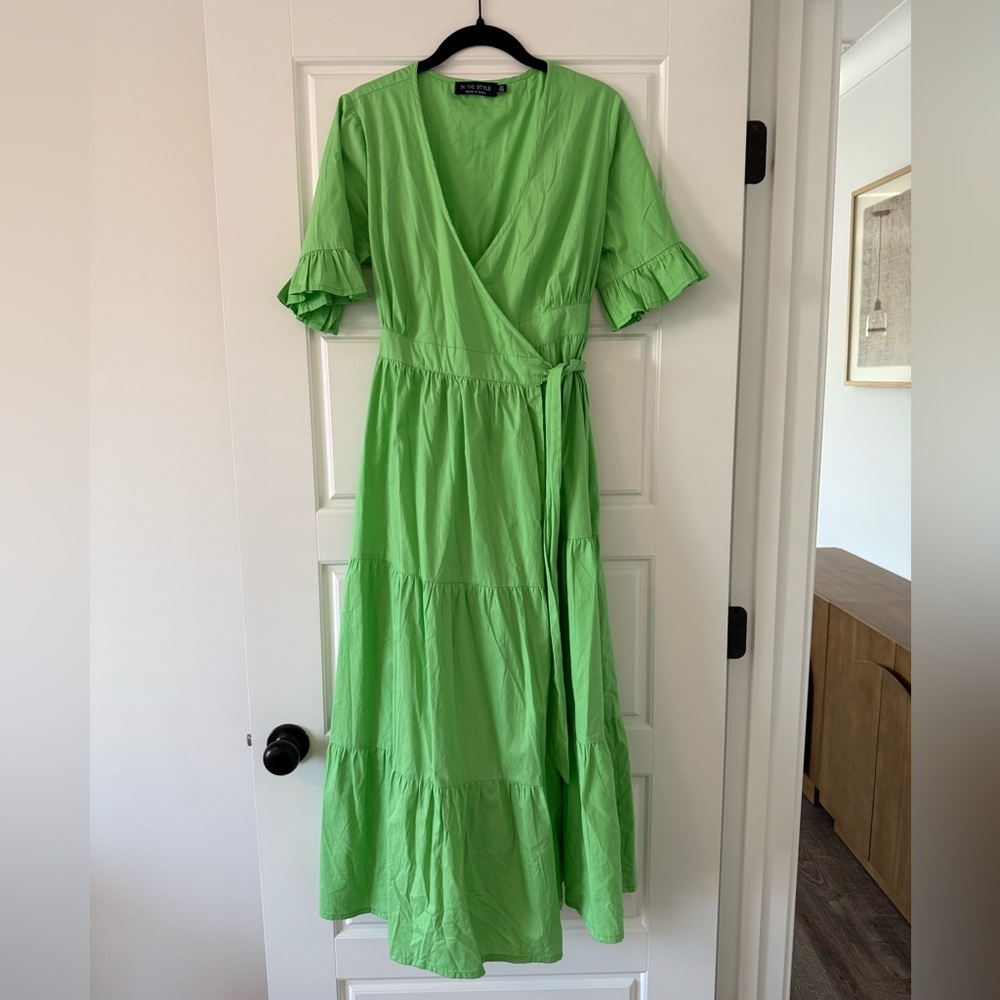 Chic Lime Green Midi Dress